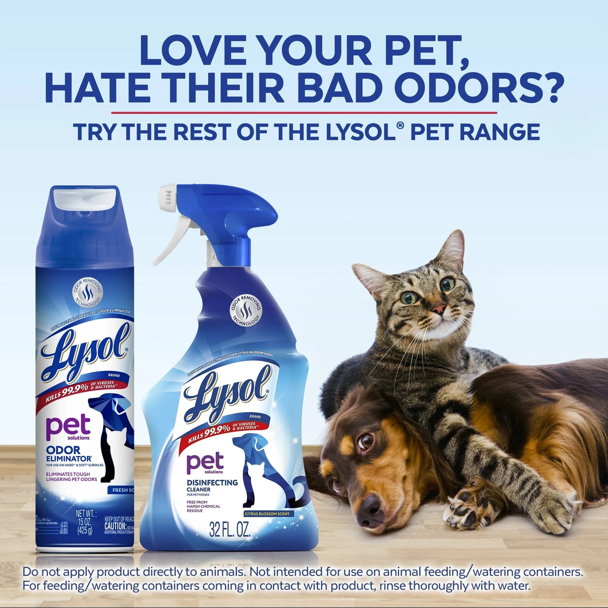 Pet Odor Eliminator Spray, Sanitizing and Disinfecting Spray for Pet Odors, 15Oz (2 Pack)