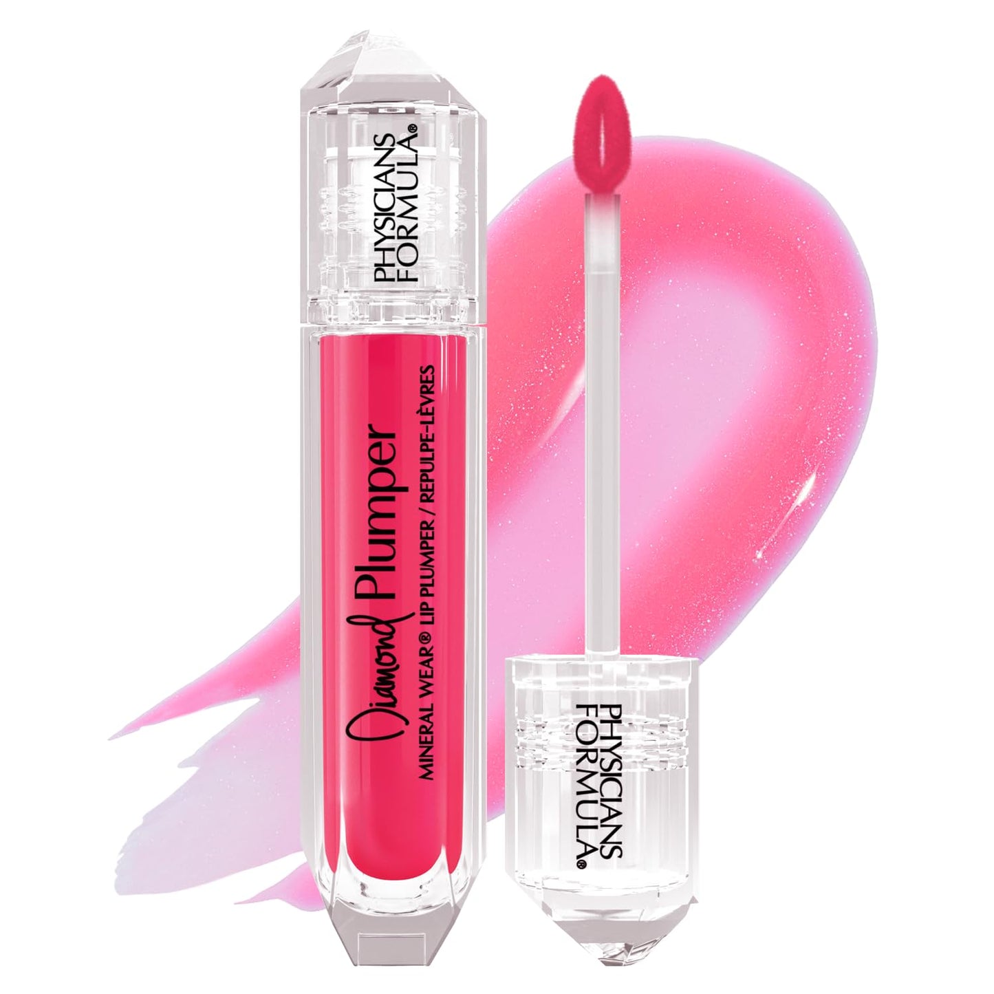 Mineral Wear Diamond Lip Plumper Gloss Pink Radiant Cut & Brilliant Berry Diamond