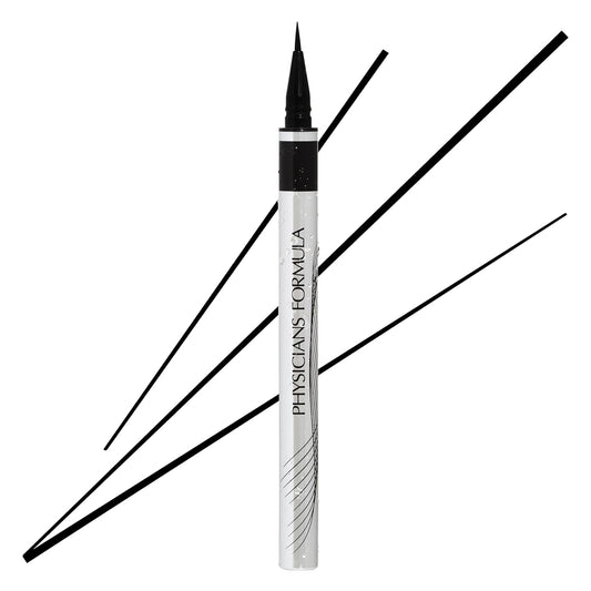 Eye Booster Super Slim Liquid Eyeliner, Waterproof Precision with a Lash-Boosting Complex, Natural Finish, & Sensitive Skin Approved, Cruelty-Free & Vegan -Ultra Black