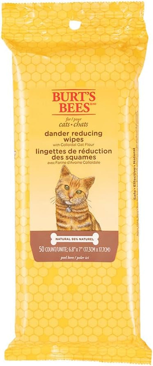 , Cat Wipe - Naturally Derived Dander Reducing Cat Grooming Wipes - Kitten Grooming Essentials - Gentle Cat Dander Wipes for Cats - Cleaning Wipes for Cats - Cat Face Wipes - 50 Ct