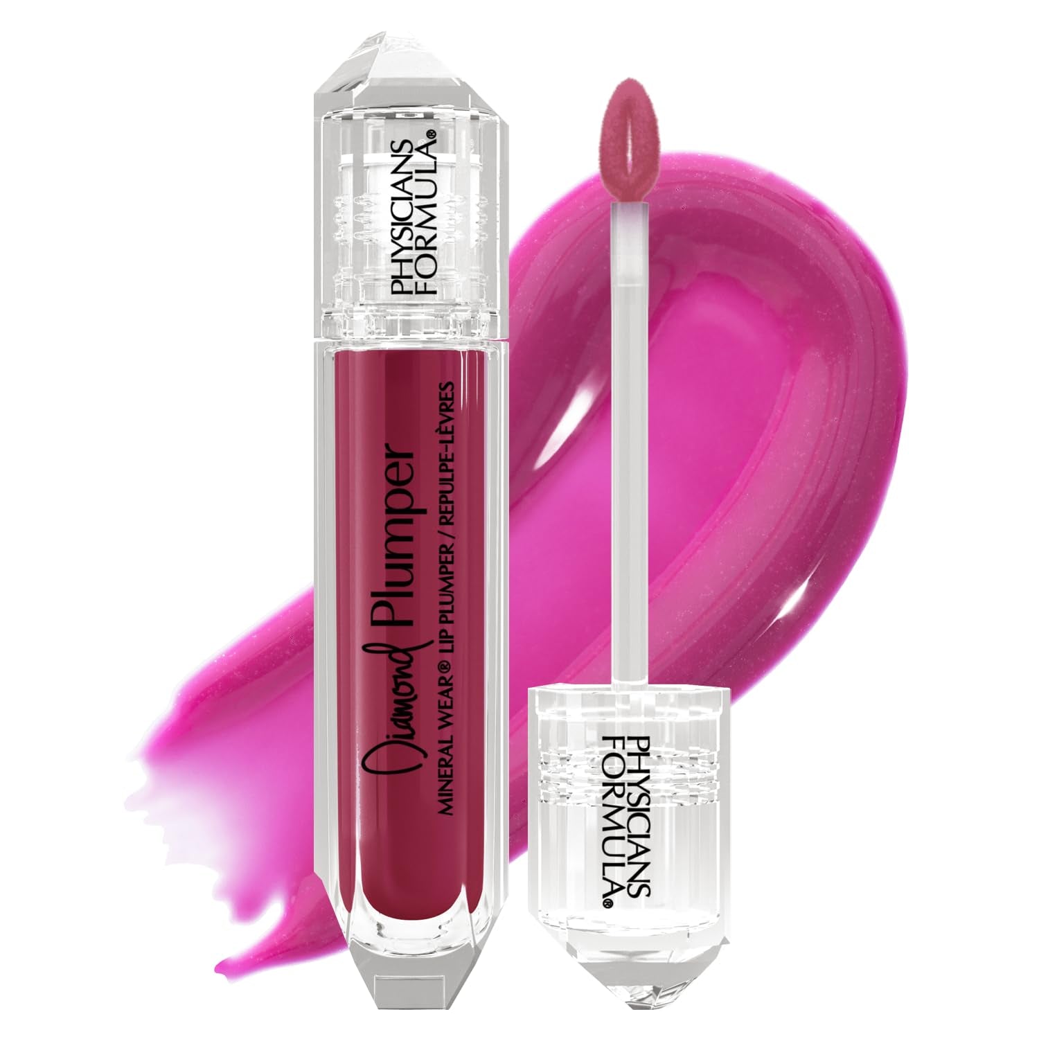 Mineral Wear Diamond Lip Plumper Gloss Pink Radiant Cut & Brilliant Berry Diamond