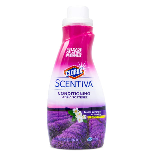 Scentiva Laundry Care, Liquid Fabric Softener Fabric Conditioner - Beautiful Tuscan Lavender & Jasmine Scent - Leaves behind a Great Smell - 41 Fluid Ounce Bottle